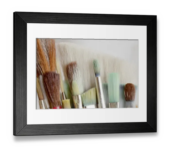 Framed Print : USA, Washington, Seabeck. Close-up of artists brushes Framed Print : USA, Washington, Seabeck. Close-up of artists brushes