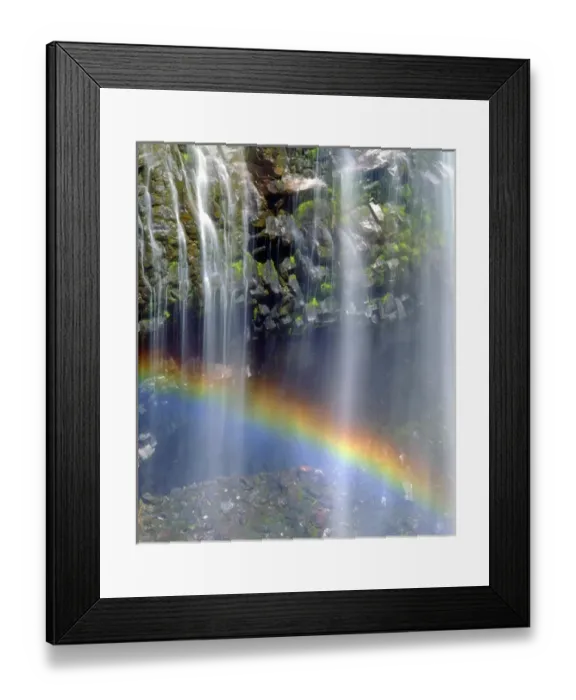 Framed Print : USA; Washington; Mount Rainer National Park; Rainbow at the base of a waterfall Framed Print : USA; Washington; Mount Rainer National Park; Rainbow at the base of a waterfall