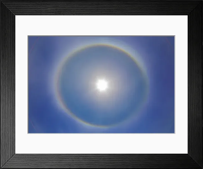 Framed Print : USA, Washington, Seabeck. Rainbow-colored halo Framed Print : USA, Washington, Seabeck. Rainbow-colored halo