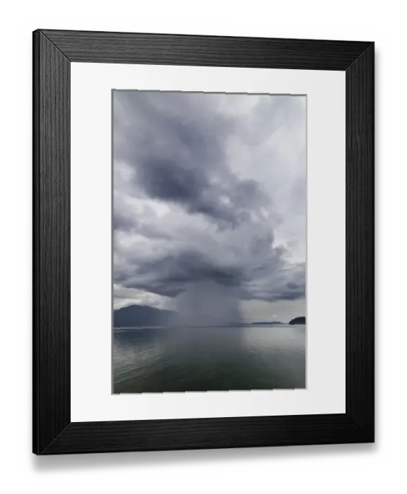 Framed Print : USA, Washington, Seabeck. Rainstorm over Hood Canal Framed Print : USA, Washington, Seabeck. Rainstorm over Hood Canal