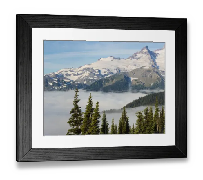 Framed Print : USA, Washington, Mount Rainier National Park. Composite landscape from Sunrise Point Framed Print : USA, Washington, Mount Rainier National Park. Composite landscape from Sunrise Point
