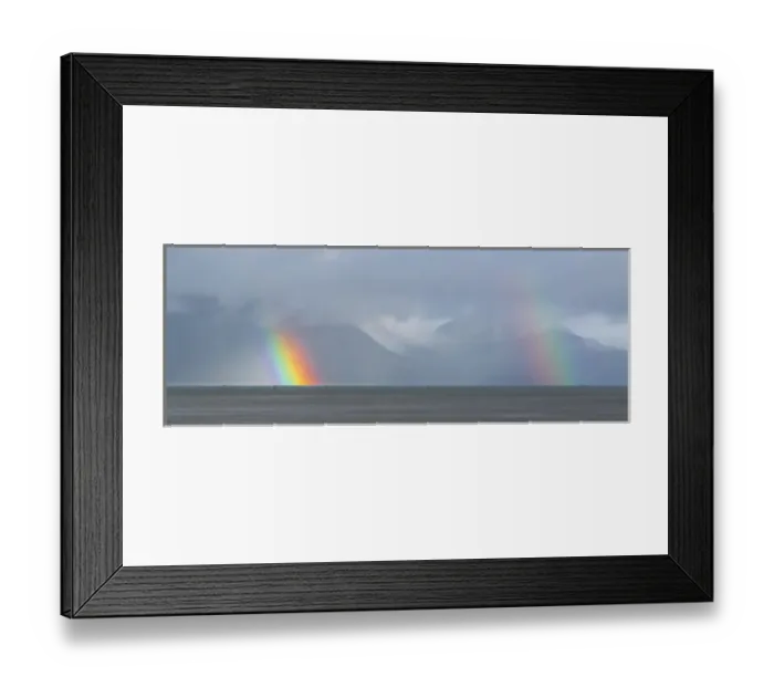 Framed Print : USA, Washington, Seabeck. Rainbows over Hood Canal