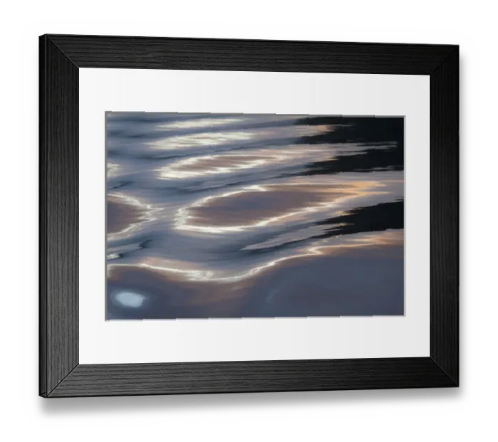 Framed Print : Canada, British Columbia, Broughton Islands. Sunset on water wave patterns. Credit as