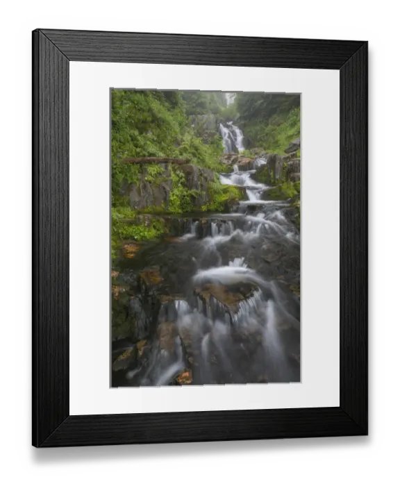 Framed Print : USA, Washington, Mount Rainier National Park. Cascades on Sunbeam Creek. Credit as Framed Print : USA, Washington, Mount Rainier National Park. Cascades on Sunbeam Creek. Credit as