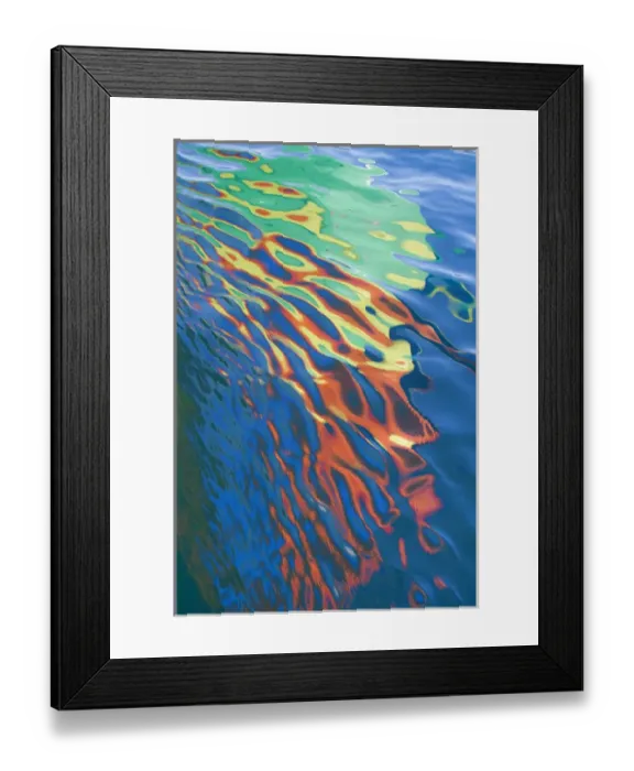 Framed Print : USA, Washington, San Juan Islands. Water reflection of boat sail