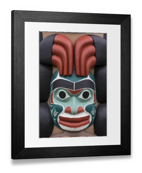 Framed Print : USA, Washington, Jamestown. Totem art. (PR) Credit as: Don Paulson / Jaynes Gallery Framed Print : USA, Washington, Jamestown. Totem art. (PR) Credit as: Don Paulson / Jaynes Gallery