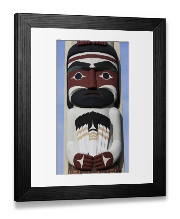 Framed Print : USA, Washington, Jamestown. Totem art. (PR) Credit as: Don Paulson / Jaynes Gallery Framed Print : USA, Washington, Jamestown. Totem art. (PR) Credit as: Don Paulson / Jaynes Gallery