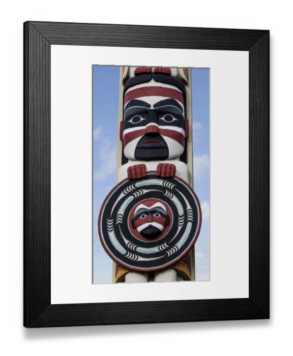 Framed Print : USA, Washington, Jamestown. Totem art. (PR) Credit as: Don Paulson / Jaynes Gallery Framed Print : USA, Washington, Jamestown. Totem art. (PR) Credit as: Don Paulson / Jaynes Gallery