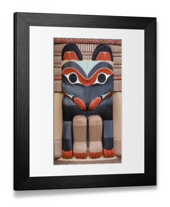 Framed Print : USA, Washington, Jamestown. Totem art. (PR) Credit as: Don Paulson / Jaynes Gallery Framed Print : USA, Washington, Jamestown. Totem art. (PR) Credit as: Don Paulson / Jaynes Gallery