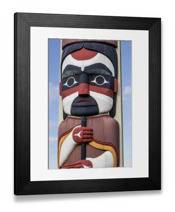 Framed Print : USA, Washington, Jamestown. Totem art. (PR) Credit as: Don Paulson / Jaynes Gallery Framed Print : USA, Washington, Jamestown. Totem art. (PR) Credit as: Don Paulson / Jaynes Gallery