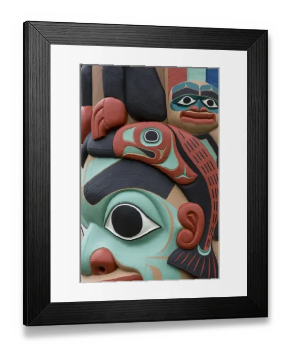 Framed Print : USA, Washington, Jamestown. Totem art. (PR) Credit as: Don Paulson / Jaynes Gallery Framed Print : USA, Washington, Jamestown. Totem art. (PR) Credit as: Don Paulson / Jaynes Gallery