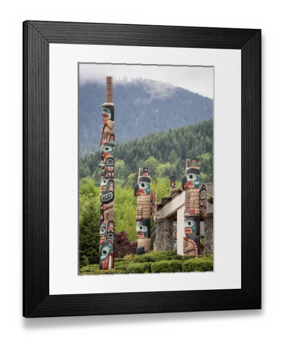 Framed Print : USA, Washington, Jamestown. Totem art. (PR) Credit as: Don Paulson / Jaynes Gallery Framed Print : USA, Washington, Jamestown. Totem art. (PR) Credit as: Don Paulson / Jaynes Gallery