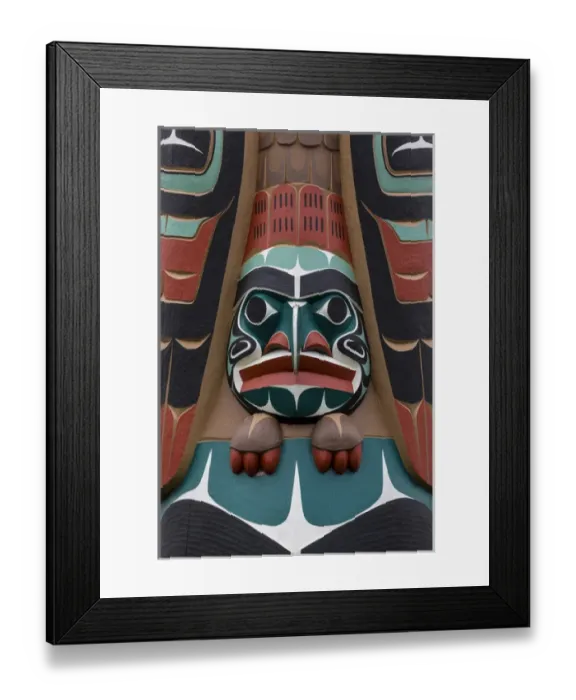 Framed Print : USA, Washington, Jamestown. Totem art. (PR) Credit as: Don Paulson  /  Jaynes Gallery