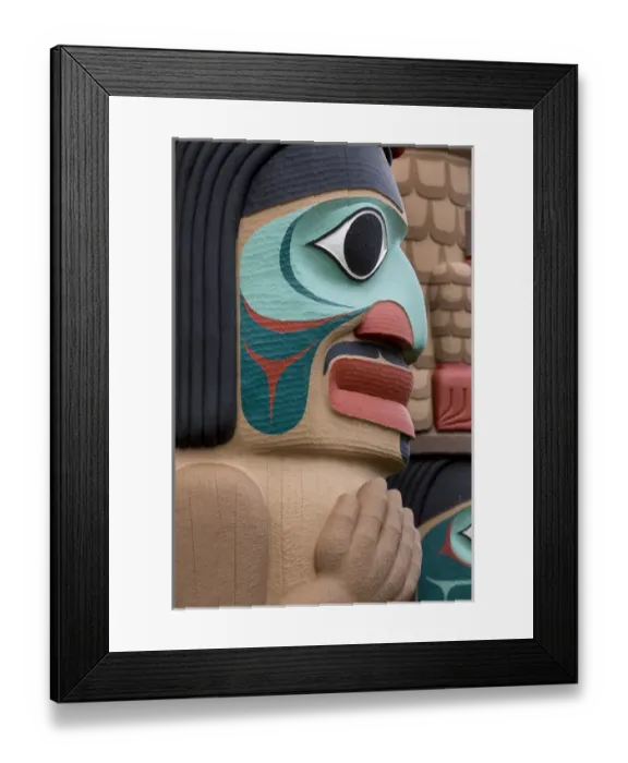 Framed Print : USA, Washington, Jamestown. Totem art. (PR) Credit as: Don Paulson  /  Jaynes Gallery