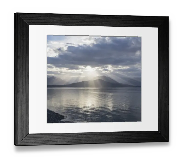 Framed Print : USA, Washington, Seabeck. Composite of God rays over Hood Canal Framed Print : USA, Washington, Seabeck. Composite of God rays over Hood Canal
