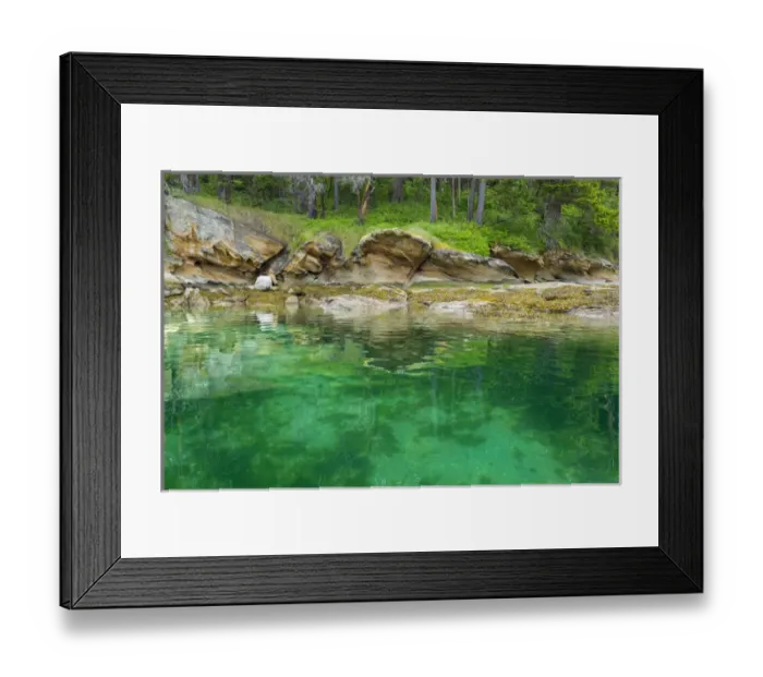 Framed Print : USA, Washington, San Juan Islands. Secluded bay on Sucia Island Framed Print : USA, Washington, San Juan Islands. Secluded bay on Sucia Island
