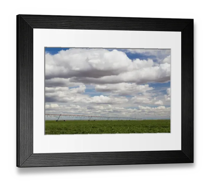 Framed Print : USA, Washington, Connell. Irrigation device in farm field Framed Print : USA, Washington, Connell. Irrigation device in farm field