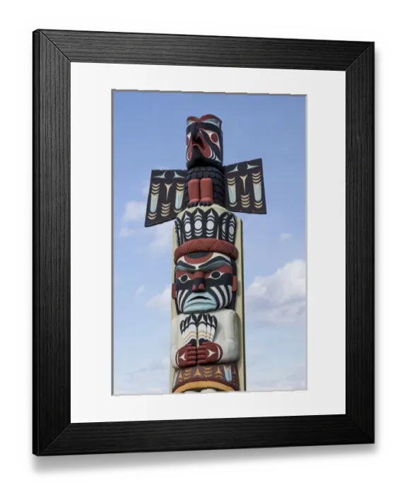 Framed Print : USA, Washington, Jamestown. Totem art. (PR) Credit as: Don Paulson / Jaynes Gallery Framed Print : USA, Washington, Jamestown. Totem art. (PR) Credit as: Don Paulson / Jaynes Gallery