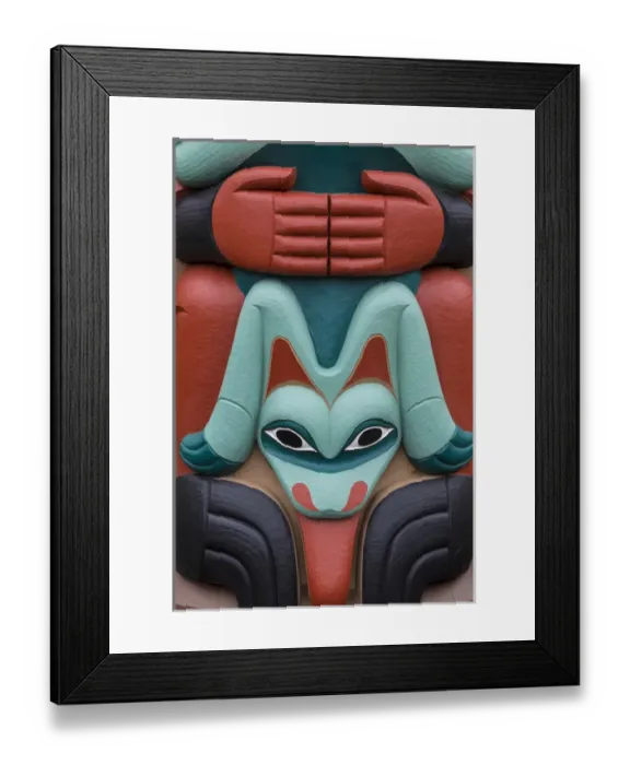 Framed Print : USA, Washington, Jamestown. Totem art. (PR) Credit as: Don Paulson / Jaynes Gallery Framed Print : USA, Washington, Jamestown. Totem art. (PR) Credit as: Don Paulson / Jaynes Gallery