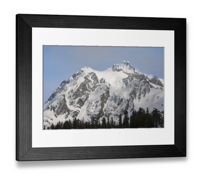Framed Print : USA, Washington, North Cascades National Park. Spring snowfall on Mt. Shuksan. Credit as Framed Print : USA, Washington, North Cascades National Park. Spring snowfall on Mt. Shuksan. Credit as