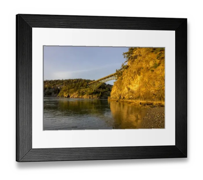 Framed Print : Deception Pass Bridge at Deception Pass State Park, Washington, USA