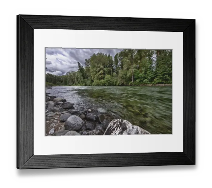 Framed Print : USA, Washington, Snoqualmie Nationall Forest. Cle Elum River