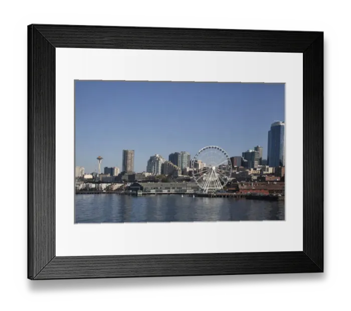 Framed Print : North America, USA, Washington, Seattle. The Seattle waterfront with the Great Wheel Framed Print : North America, USA, Washington, Seattle. The Seattle waterfront with the Great Wheel