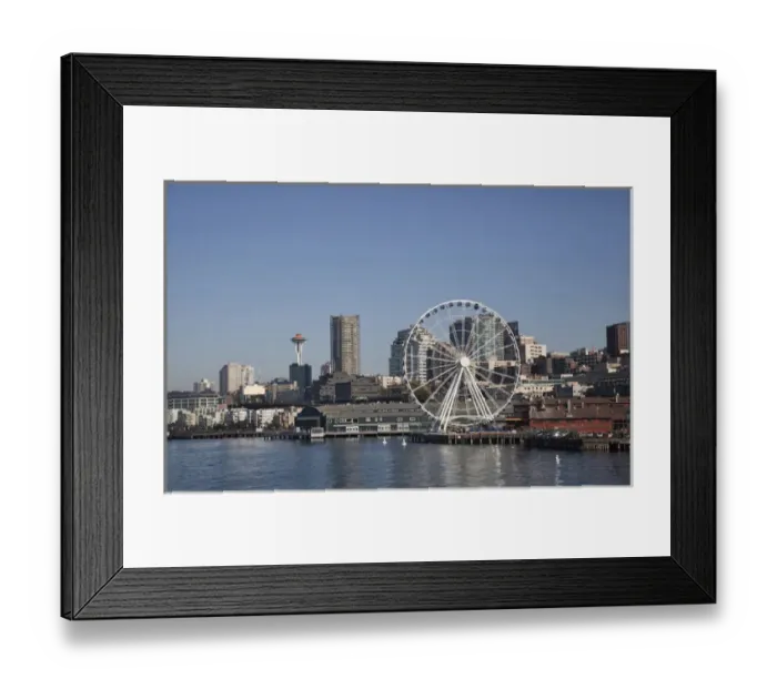 Framed Print : North America, USA, Washington, Seattle. The Seattle waterfront with the Great Wheel Framed Print : North America, USA, Washington, Seattle. The Seattle waterfront with the Great Wheel