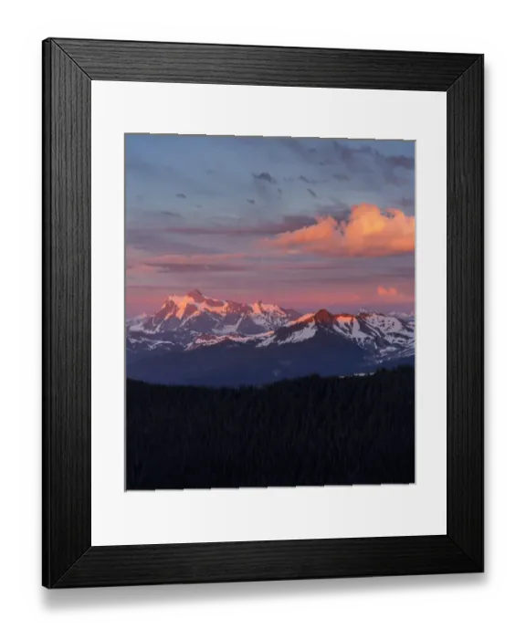 Framed Print : USA. Washington State. Mt. Shuksan and Lasiocarpa Ridge off Mt Framed Print : USA. Washington State. Mt. Shuksan and Lasiocarpa Ridge off Mt