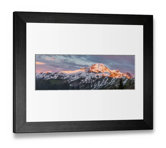 Framed Print : USA. Washington State. Mt. Baker panorama from Skyline Divide at sunset Framed Print : USA. Washington State. Mt. Baker panorama from Skyline Divide at sunset