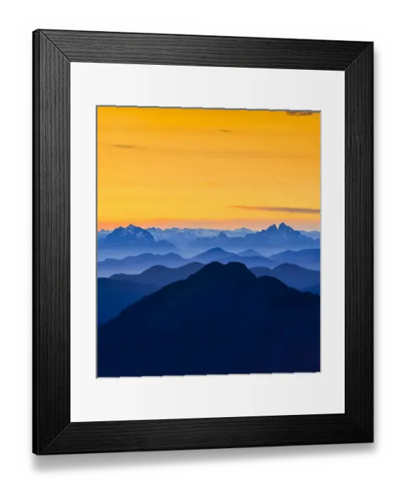 Framed Print : USA. Washington State. Looking north from the Skyline Divide in the North Cascades near Mt
