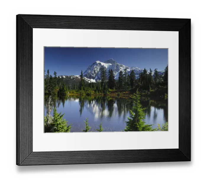Framed Print : USA, Washington, Mount Shuksan, Mount Baker-Snoqualamie National Forest