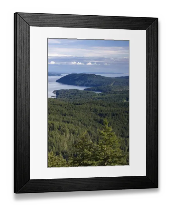 Framed Print : USA, Washington, San Juan Islands, View south from Little Summit in Moran State Park Framed Print : USA, Washington, San Juan Islands, View south from Little Summit in Moran State Park