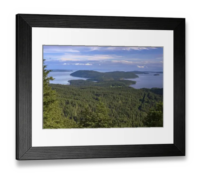 Framed Print : USA, Washington, San Juan Islands, View south from Little Summit in Moran State Park Framed Print : USA, Washington, San Juan Islands, View south from Little Summit in Moran State Park