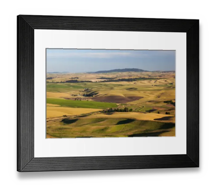 Framed Print : WA, Whitman County, Palouse Farmland, view from Steptoe Butte Framed Print : WA, Whitman County, Palouse Farmland, view from Steptoe Butte