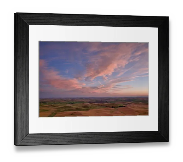 Framed Print : WA, Whitman County, Palouse Farmland, view from Steptoe Butte Framed Print : WA, Whitman County, Palouse Farmland, view from Steptoe Butte