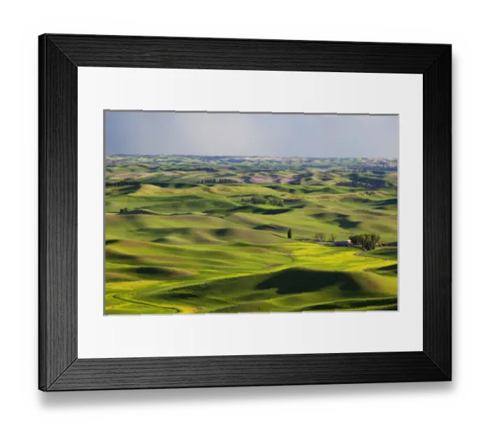 Framed Print : WA, Whitman County; view of farmland from Steptoe Butte
