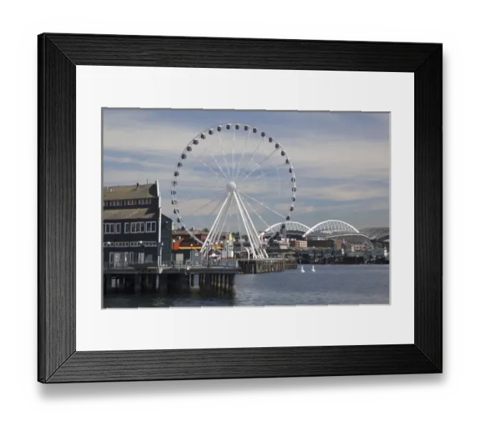 Framed Print : WA, Seattle, The Seattle Great Wheel, at Pier 57 on the waterfront Framed Print : WA, Seattle, The Seattle Great Wheel, at Pier 57 on the waterfront