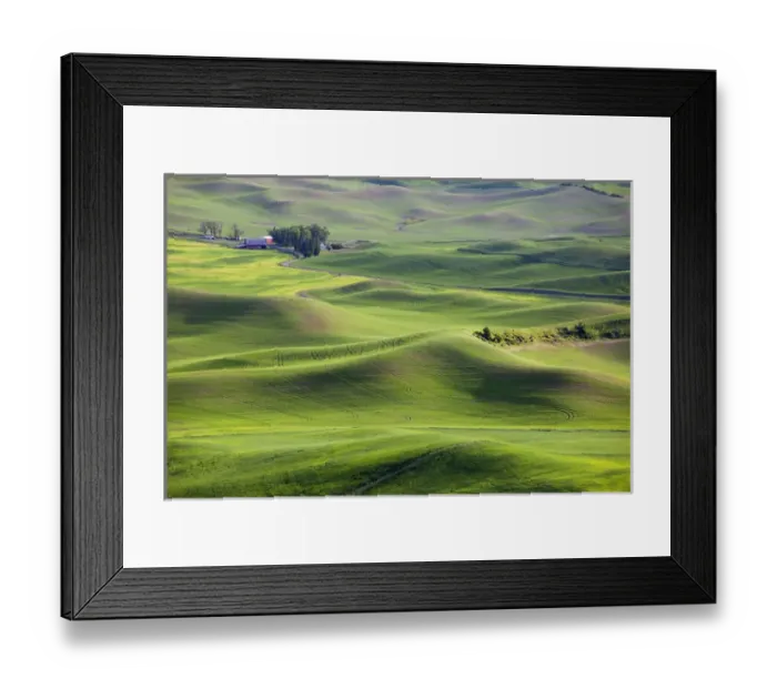 Framed Print : WA, Whitman County; view of farmland from Steptoe Butte