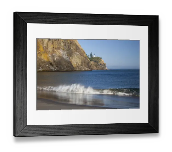 Framed Print : WA, Cape Disappointment State Park, Cape Disappointment lighthouse; built 1856