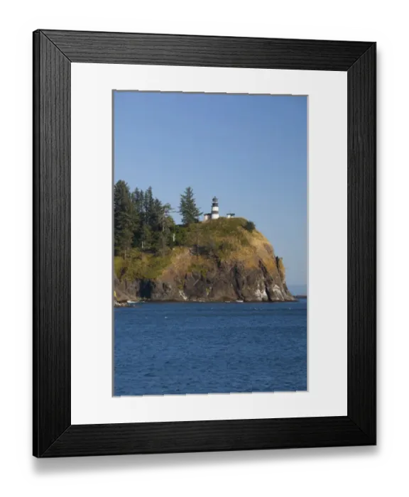 Framed Print : WA, Cape Disappointment State Park, Cape Disappointment lighthouse; built 1856