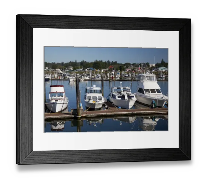 Framed Print : WA, Ilwaco, Marina, at Port of Ilwaco; with fishing boats and cannery Framed Print : WA, Ilwaco, Marina, at Port of Ilwaco; with fishing boats and cannery