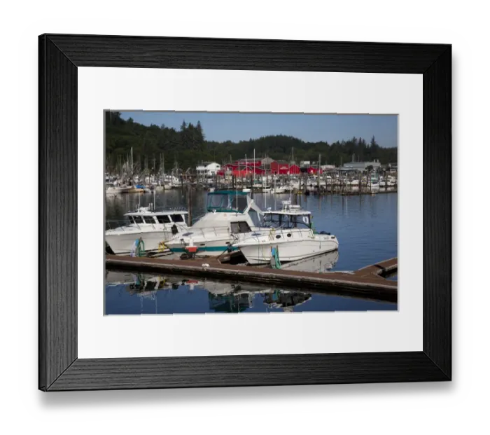 Framed Print : WA, Ilwaco, Marina, at Port of Ilwaco; with fishing boats and cannery Framed Print : WA, Ilwaco, Marina, at Port of Ilwaco; with fishing boats and cannery