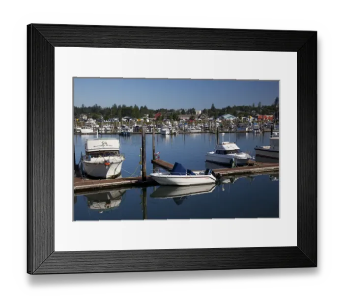 Framed Print : WA, Ilwaco, Marina, at Port of Ilwaco; with fishing boats and cannery Framed Print : WA, Ilwaco, Marina, at Port of Ilwaco; with fishing boats and cannery