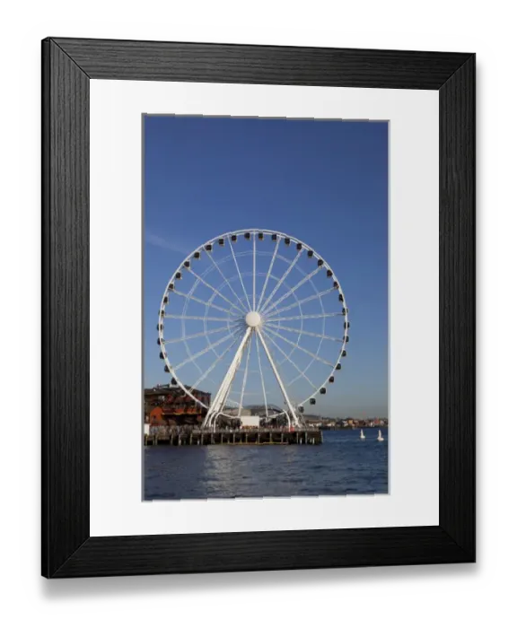 Framed Print : WA, Seattle, The Seattle Great Wheel, at Pier 57 on the waterfront Framed Print : WA, Seattle, The Seattle Great Wheel, at Pier 57 on the waterfront
