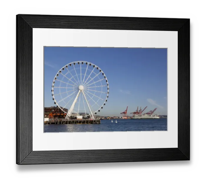 Framed Print : WA, Seattle, The Seattle Great Wheel, at Pier 57 on the waterfront Framed Print : WA, Seattle, The Seattle Great Wheel, at Pier 57 on the waterfront