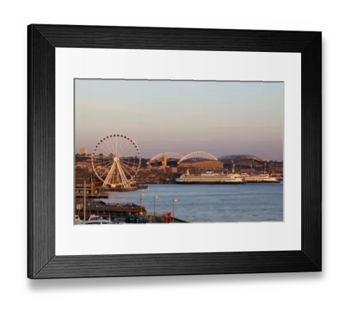 Framed Print : WA, Seattle, The Seattle Great Wheel, at Pier 57 on the waterfront