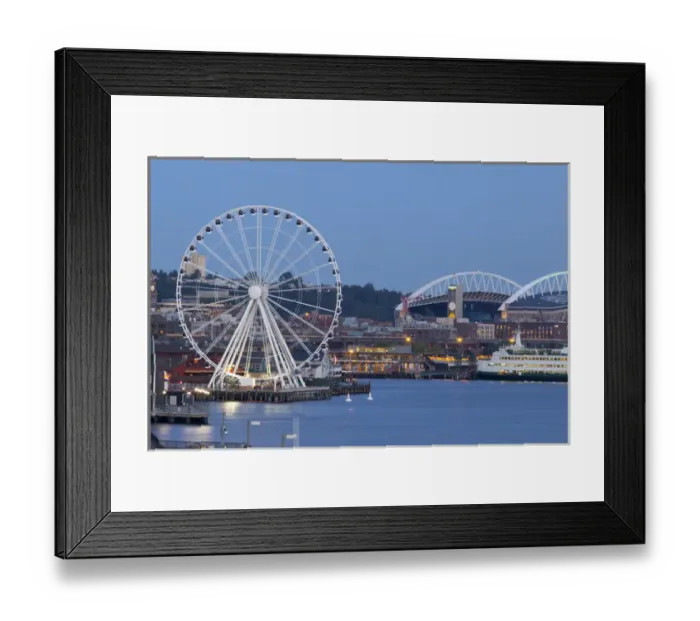 Framed Print : WA, Seattle, The Seattle Great Wheel, at Pier 57 on the waterfront Framed Print : WA, Seattle, The Seattle Great Wheel, at Pier 57 on the waterfront