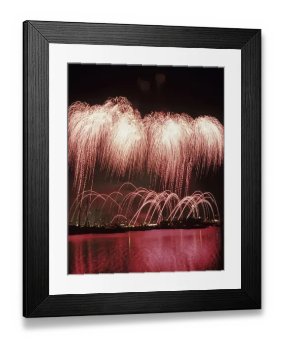 Framed Print : WA, Seattle, Fireworks on July 4th, at Gasworks Park; Space Needle in background Framed Print : WA, Seattle, Fireworks on July 4th, at Gasworks Park; Space Needle in background