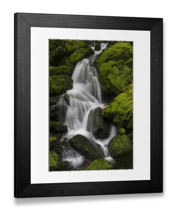Framed Print : North America, USA, Washington. Detail of small unnamed falls near Fall Creek Falls